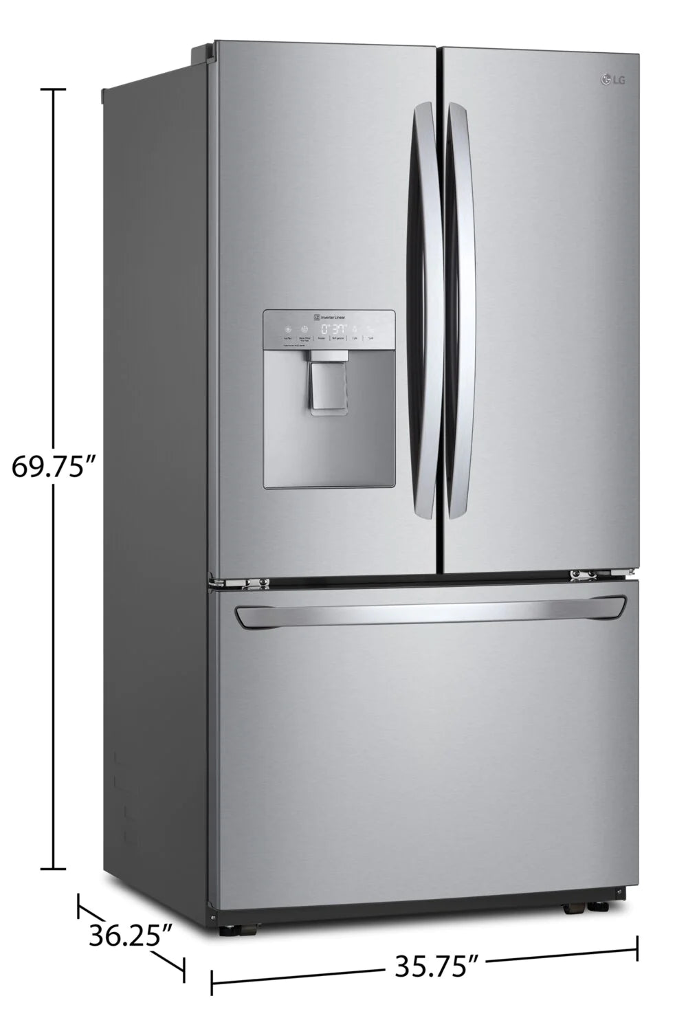 LG Refrigerator 36" Stainless Steel LRFWS2906S