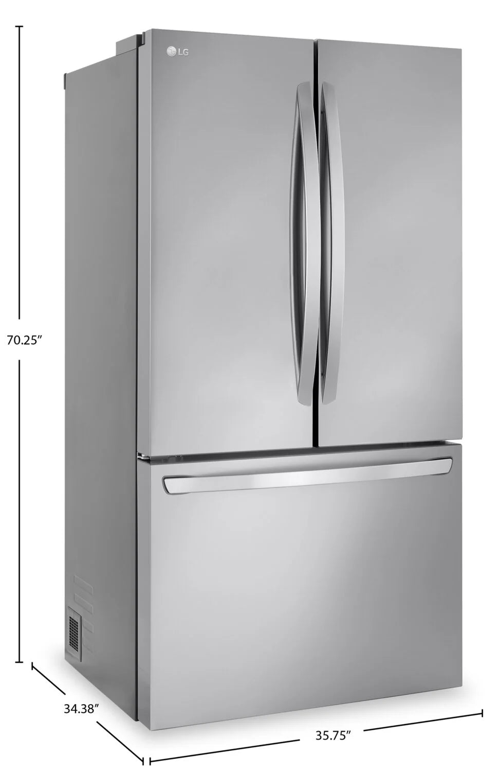 LG Refrigerator 36" Stainless Steel LRFLS3206S